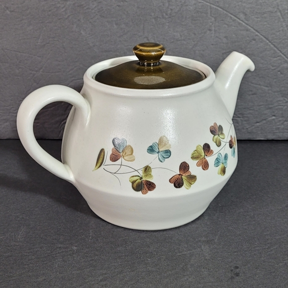 Vintage Denby Stoneware Shamrock Teapot with Lid Excellent - Picture 13 of 13